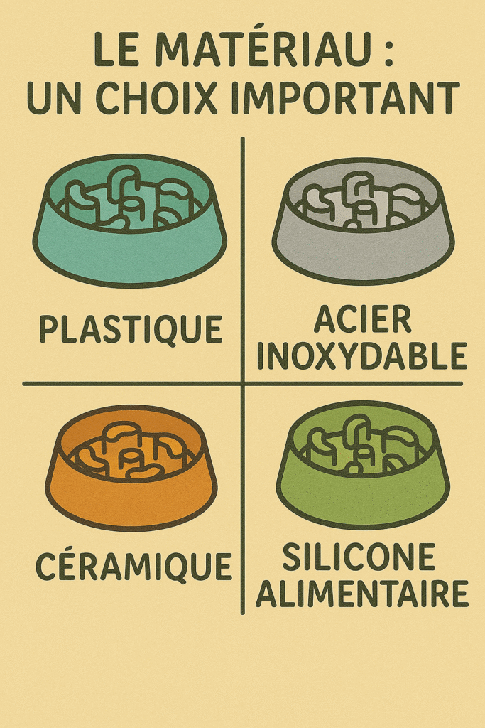 choix materiaux gamelle anti glouton